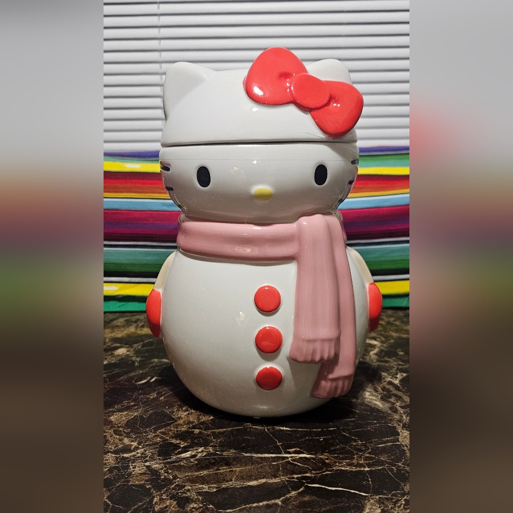 2024 Hello Kitty Snowman Cookie Jar
